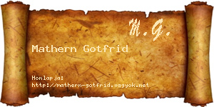 Mathern Gotfrid névjegykártya